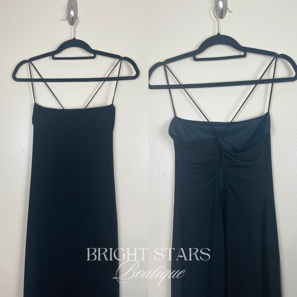 Rare Vintage Black Dress Alt ASO Rachel Green Friends Womens Maxi Gown Event - Picture 6 of 6